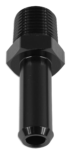 Nypel adapter aluminiowy 1/2" NPT na króciec 15-16mm (5/8) push-on czarny