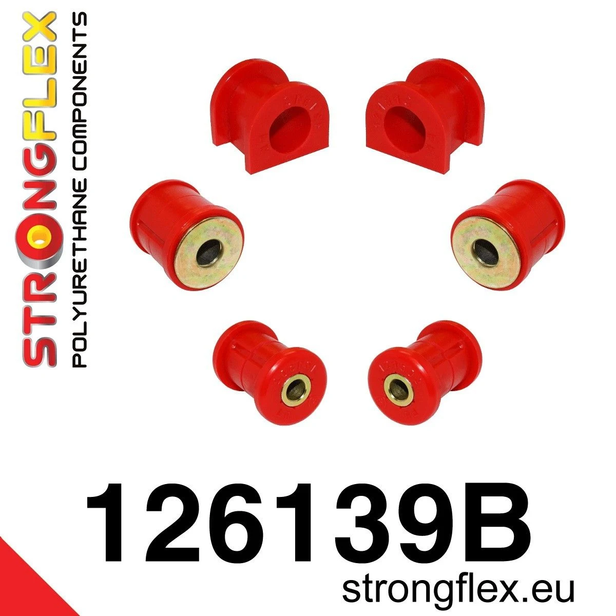 126139B: Zestaw tulei zawieszenia przedniego Mitsubishi Lancer EVO 4/5/6