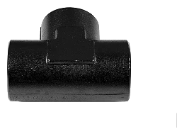 Trójnik żeński/żeński/żeński 3/8 NPT Czarny
