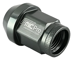 Kuta nakrętka aluminiowa do kół FMIC.Pro M14x1.25 Szara (gun metal) 1 szt.  stożkowa przelotowa 7075-T6