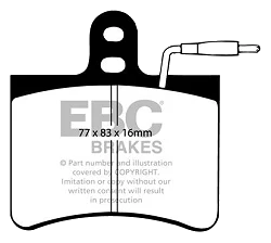 DP190 Klocki hamulcowe ULTIMAX2 EBC Brakes Citroen Ami Super GS GSA Citroen COMMERCIAL C32 C35 Fiat COMMERCIAL 242