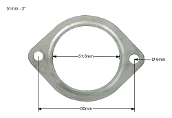 Uszczelka wydechu nierdzewna 51mm – 2” - 2 Otwory