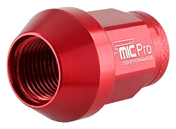 Kuta nakrętka aluminiowa do kół FMIC.Pro M12x1.25 Czerwona 1 szt.  stożkowa przelotowa 7075-T6