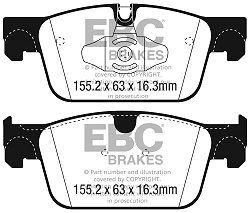 DP42305R Klocki hamulcowe YELLOWSTUFF EBC Brakes Volvo S90 T4 S90 T5 S90 T6 S90 T8 S90 D3 S90 D4 S90 D5 V90 T4 V90 T5 V90 T6 V90 T8 V90 D3 V90 D4 V90 D5 XC60 2nd Gen T4 XC60 2nd Gen T5 XC60