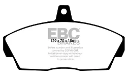 DP1415 Klocki hamulcowe ULTIMAX2 EBC Brakes Land Rover Freelander MAHINDRA Scorpio