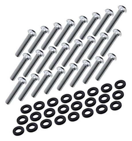 Nuke Performance 24 bolts and nylon washers for CFC Unit flange, 1/4-28 UNF x 3/4
