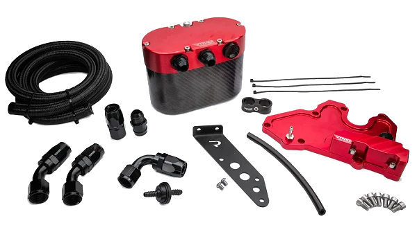 Carbon Oil Catch Can Kit RTMG Performance for VW Golf R MK8 / Cupra 2.0 TSI EA888.4 Red