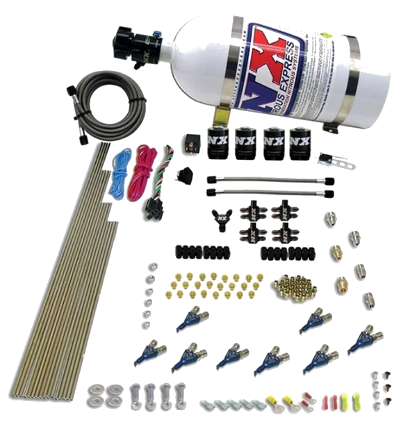 8-Cyl Direct Port Nitrous System EFI Gasoline (200-500Hp) 10LB Nitrous Express NX 80001EFI-10