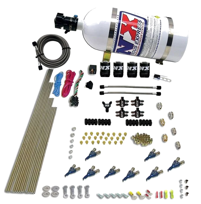 8-Cyl Direct Port Nitrous System EFI Gasoline (200-500Hp) 10LB Nitrous Express NX 80001EFI-10