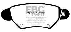 DP41186R Klocki hamulcowe YELLOWSTUFF EBC Brakes Opel Astra G Astra G OPC Astra Cabriolet Astra Coupe Zafira A VAUXHALL Astra G Astra H Astra Cabriolet Astra Coupe Zafira A Holden Australia