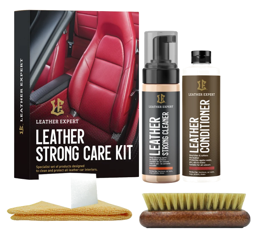 Leather Expert Strong Care Kit zestaw do czyszczenia i pielęgnacji skóry 200ml+250ml 450ml