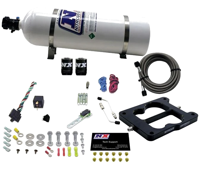 Q-Jet Spreadbore Nitrous System 50-300Hp with 15Lb Bottle Nitrous Express NX 30080-15