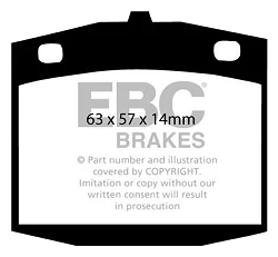 DP286 Klocki hamulcowe ULTIMAX2 EBC Brakes Datsun Bluebird 810 Sunny B310 120Y Sunny B310 140Y Sunny B310 Violet A10 Nissan Bluebird 810 Skyline C210 Sunny B310 120Y Sunny B310 140Y Sunny B3
