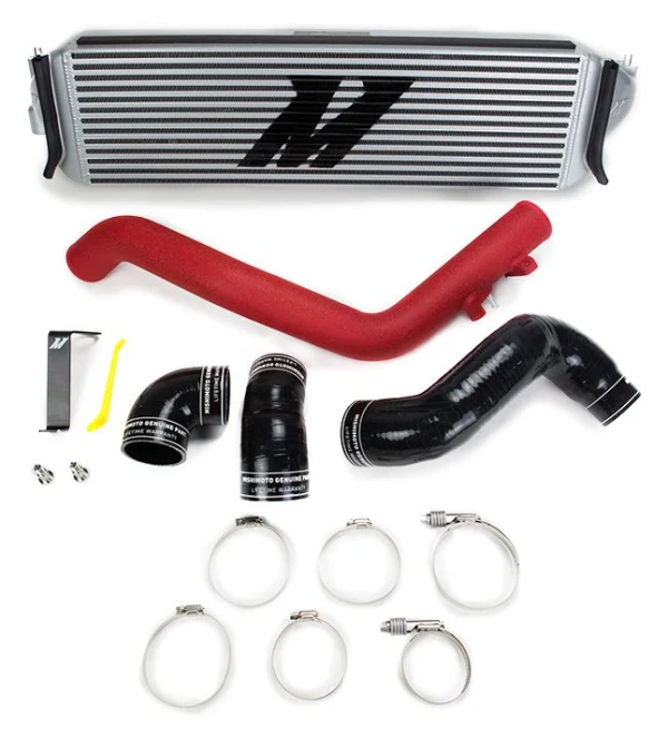 Zestaw orurowania intercoolera Mishimoto Honda Civic Type R 2017+ Srebrny + Czarne silikony