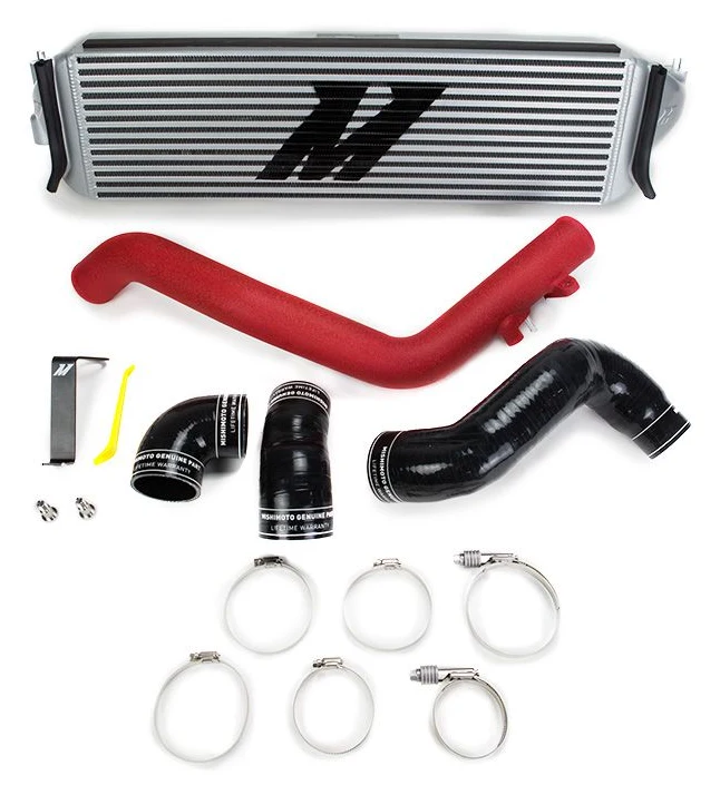 Zestaw orurowania intercoolera Mishimoto Honda Civic Type R 2017+ Srebrny + Czarne silikony