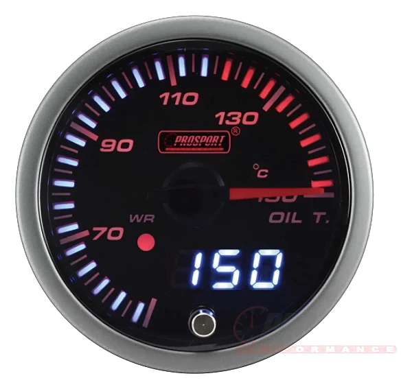 Prosport JDM Series 52mm - Oil Temp Gauge with Waterproof Sensor