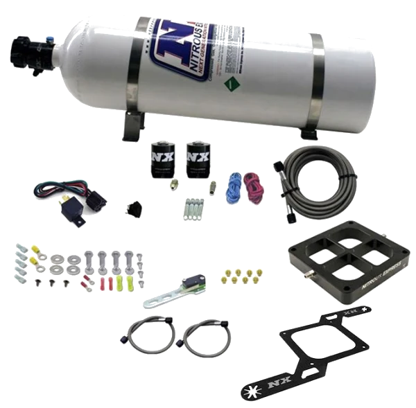 4500 Billet Crossbar Plate System Single Stage 50-300Hp with 15Lb Bottle Nitrous Express NX 63070-15