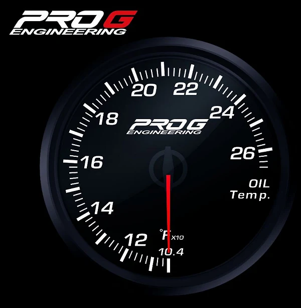 Wskaźnik Pro G Race Series RC, temperatury oleju °F WHITE 60mm
