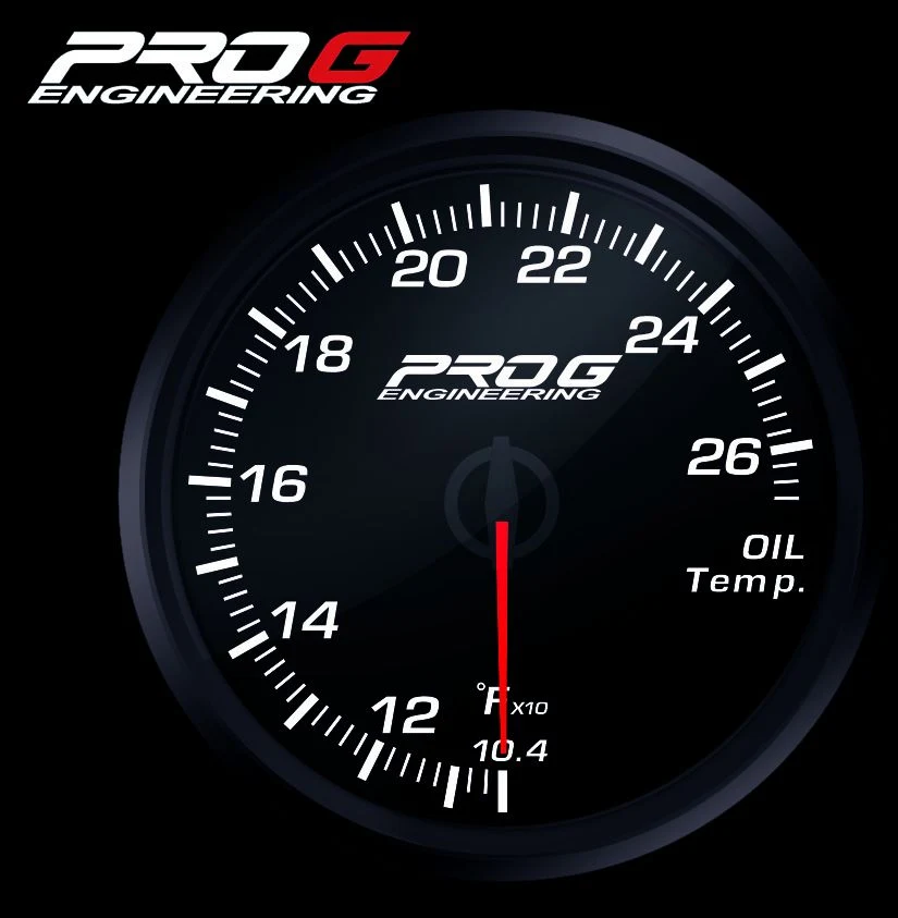 Wskaźnik Pro G Race Series RC, temperatury oleju °F WHITE 60mm