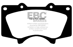 DP1657 Klocki hamulcowe ULTIMAX2 EBC Brakes Lexus GX460 GX470 Mitsubishi Pajero Shogun Toyota FJ Cruiser Fortuner AN50/60 Fortuner AN150/160 Landcruiser TRJ150 Landcruiser TRJ155 Landcruiser