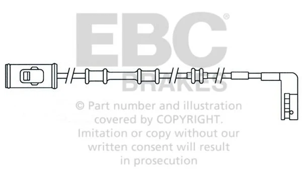 EFA114 Czujnik zużycia klocków hamulcowych EBC Brakes Opel Vectra VAUXHALL Vectra Vectra GSi Vectra GSi