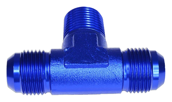 TRÓJNIK MĘSKI/MĘSKI/MĘSKI AN10-7/8 NPT-AN10 Niebieski
