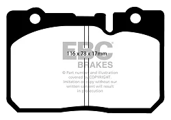 DP41154R Klocki hamulcowe YELLOWSTUFF EBC Brakes Lexus LS400 XF20 Lexus LS40