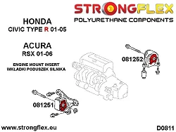 081251B: Wkładki przedniej poduszki silnika Honda Civic
