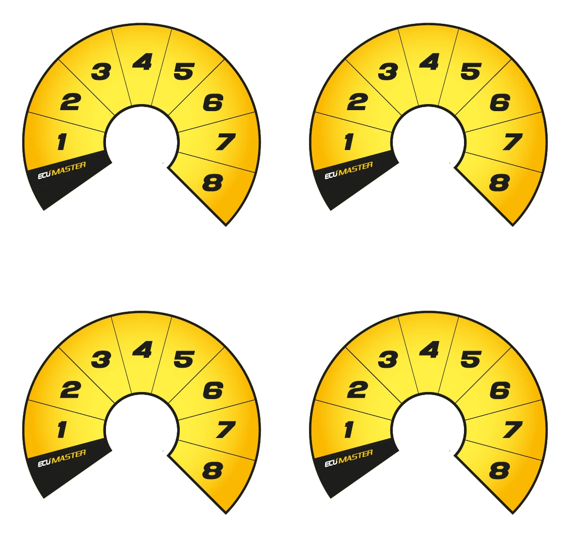 Ecumaster Tarcze Rotary Switch 8pos żółte Y02