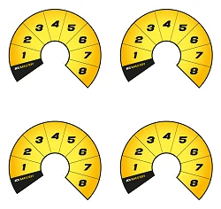 Ecumaster Tarcze Rotary Switch 8pos żółte Y02