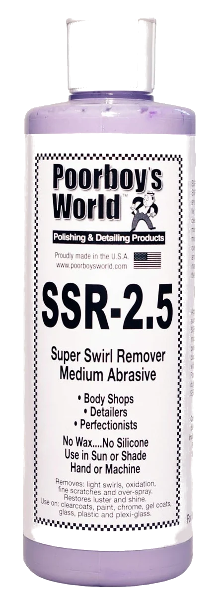 POORBOY'S WORLD SSR 2.5 Medium Super Swirl Remover średnio ścierna pasta polerska 473ml