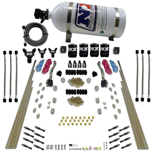 Dual Stage 8-Cyl Dry Direct Port Nitrous System 10LB Nitrous Express NX 93106-10