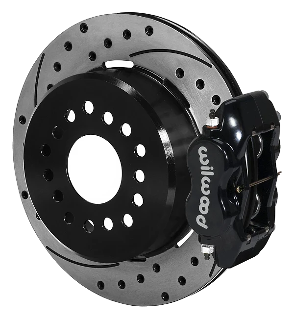 Wilwood 140-9282-D Forged Dynalite Rear Parking Brake Kit 12.19 Drilled Slotted Black