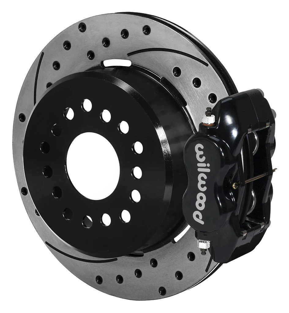 Wilwood 140-9282-D Forged Dynalite Rear Parking Brake Kit 12.19 Drilled Slotted Black