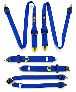 Pasy sportowe pod HANS FMIC.Pro FIA 2031 8853-2016 6-punktowe (2+3)"x 3" Niebieskie