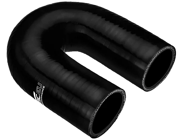 Kolanko silikonowe 180' 54mm Czarny