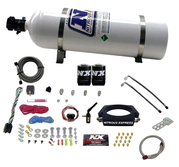 Nitrous Plate System with 15Lb Bottle for GM 6.2L Truck 2014+ Nitrous Express NX 20937-15
