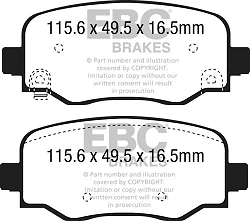 DPX2237 Klocki hamulcowe ULTIMAX2 EBC Brakes Fiat 500X Jeep Compass MP Renegade Alfa Romeo Tonale Compass MP 4xe Renegade 4xe