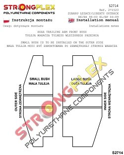 276158B: Zestaw tulei tylnego zawieszenia Subaru Baja