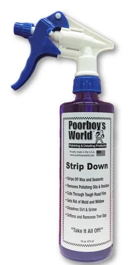 POORBOY'S WORLD Strip Down Decon Pre-Wash dekontaminacja usuwanie starych powłok głębokie oczyszczanie lakieru 473 ml