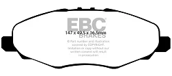 DP1924 Klocki hamulcowe ULTIMAX2 EBC Brakes Toyota Innova AN40 Toyota COMMERCIAL HiLux Double Cab KUN15 HiLux Single Cab KUN15
