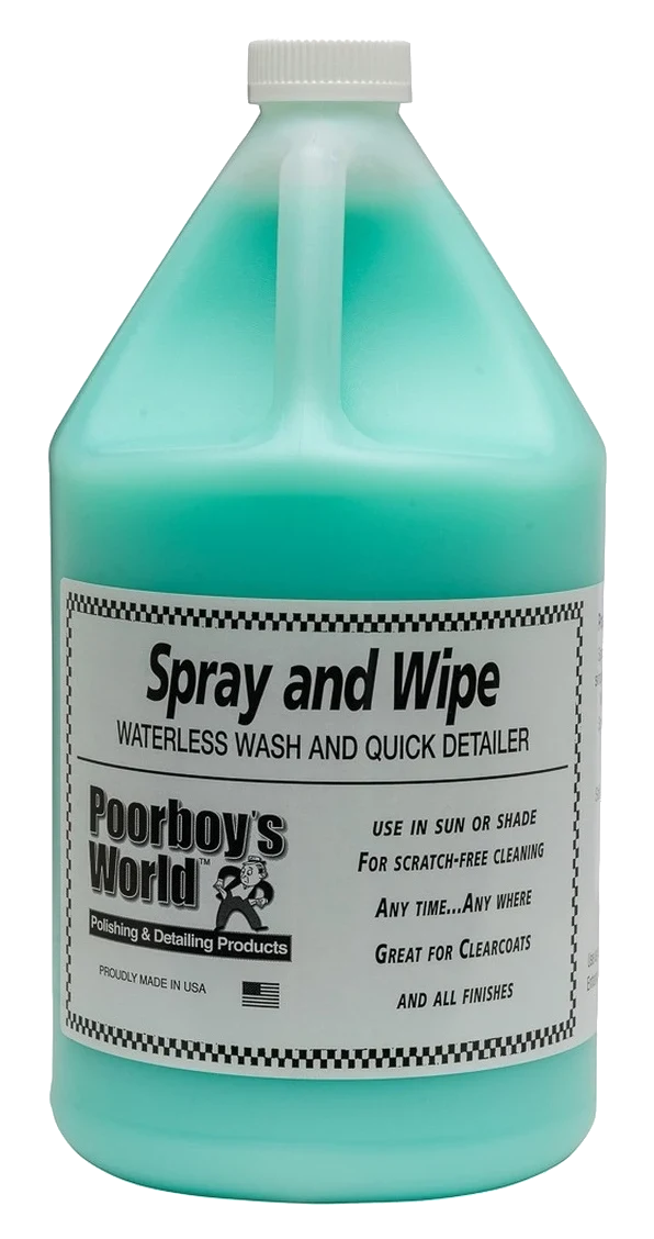 POORBOY'S WORLD Spray & Wipe Waterless Wash bezwodne mycie lubrykant do glinki 3784 ml