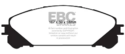 DP41837R Klocki hamulcowe YELLOWSTUFF EBC Brakes Lexus ES300h NX200 NX200t NX300h RX200t RX450h Toyota Camry Highlander Rav 4 XA40 Rav 4 XA50 Sienna Lexus NX200t NX300h RX350 RX450H Toyota H