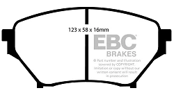 DP41452R Klocki hamulcowe YELLOWSTUFF EBC Brakes Mazda Mazda Miata MX5 MX5 Mk2 Sport NB