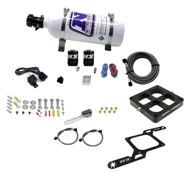 4500 Billet Crossbar Plate System Single Stage 50-300Hp with 5Lb Bottle Nitrous Express NX 63070-05