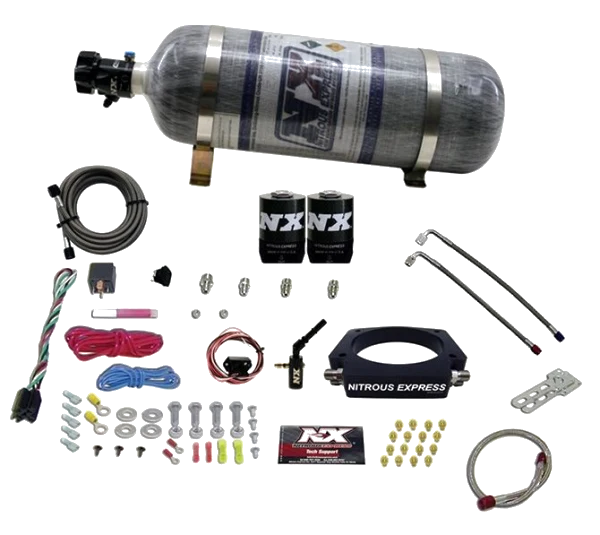 Nitrous Plate System with 12Lb Carbon Bottle for GM 6.2L Truck 2014+ Nitrous Express NX 20937-12