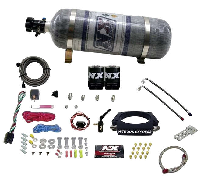 Nitrous Plate System with 12Lb Carbon Bottle for GM 6.2L Truck 2014+ Nitrous Express NX 20937-12
