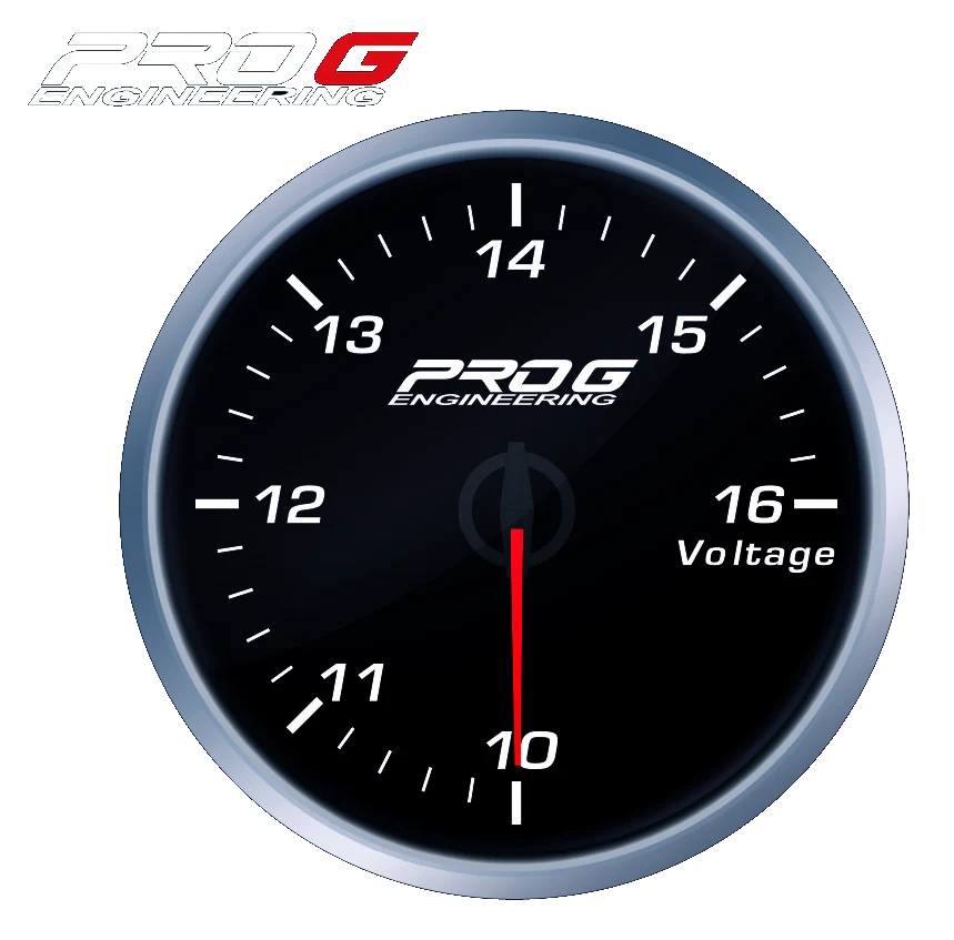 Wskaźnik Pro G Race Series RS, Woltomierz WHITE 52mm