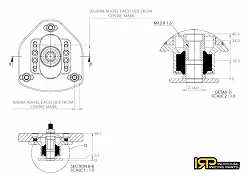 IRP regulowane płyty camber caster do seryjnych sprężyn M12x1.25 BMW E30 E34