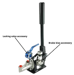 Hydrauliczny Hamulec Ręczny Odwrócony Mechanizm Montaż Poziomy / Pionowy RacingPedalBoxes - Czarny